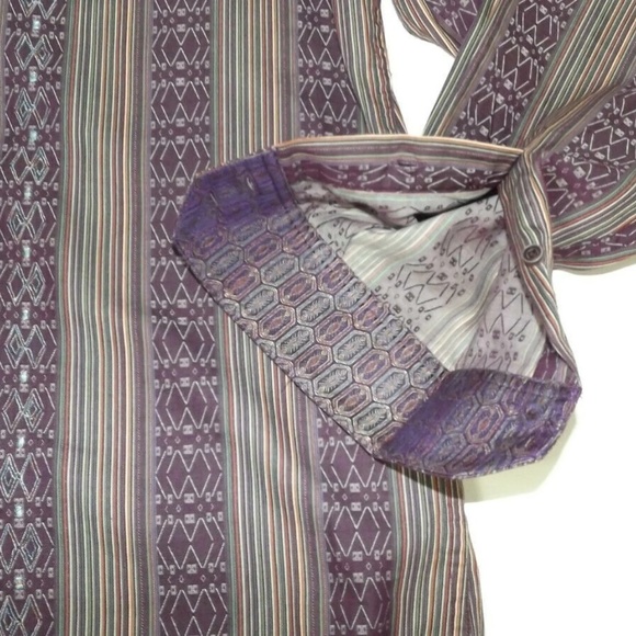 ROBERT GRAHAM  Shirt Size M Medium Purple Blend - Picture 7 of 8